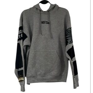 Msftsrep Jaden Smith Harley Davidson Heather Gray Patchwork Hoodie Size Small